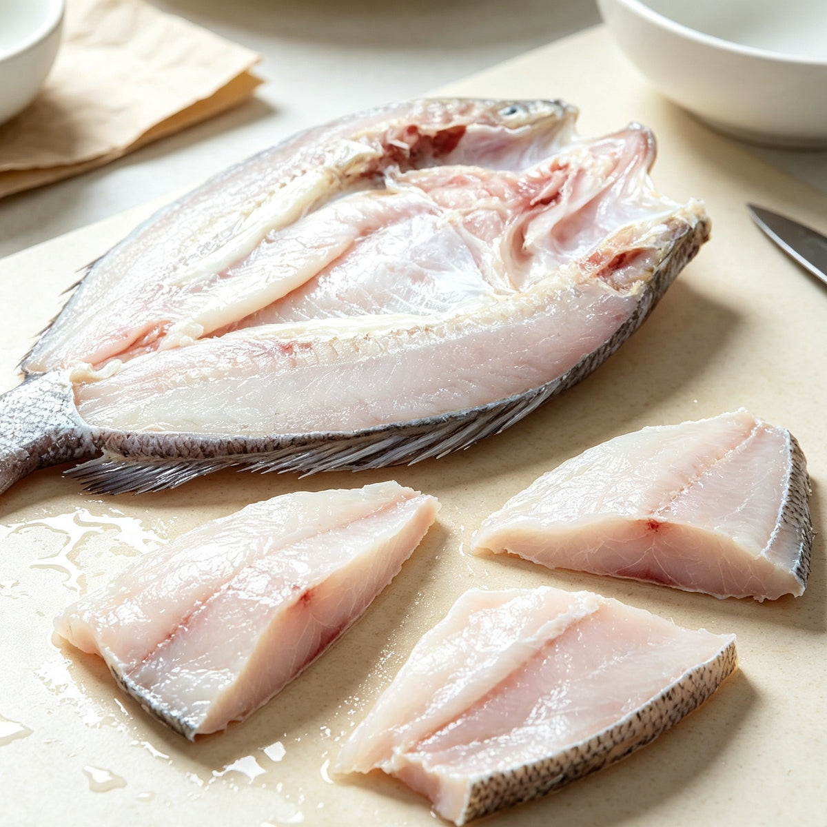 Fresh Whole Sea Bass Premium Cut
